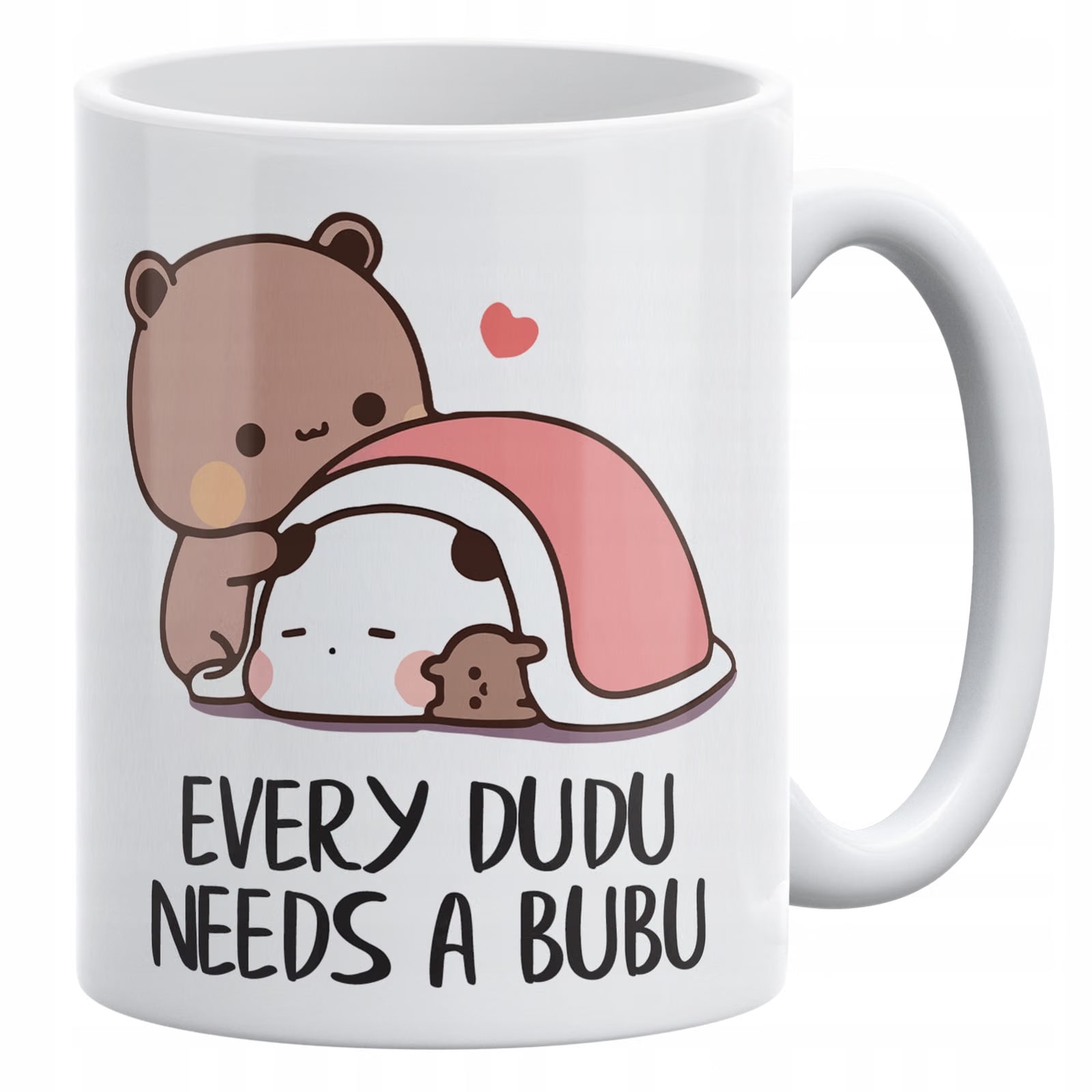 Zestaw Kubek + Poduszka 38×38 cm Walentynki Bubu i Dudu Dla Pary Prezent