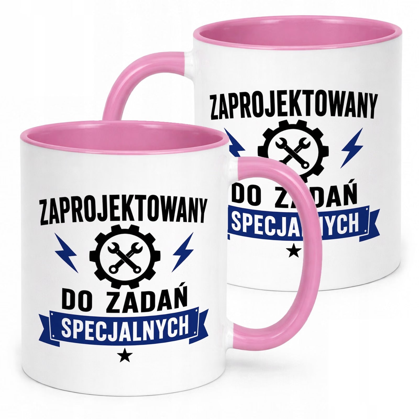 Różowy Kubek z nadrukiem Dzień Chłopaka Mężczyzny Upominek Prezent