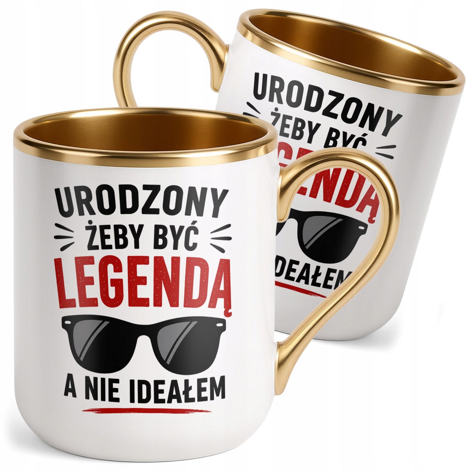 Kubek z nadrukiem Premium Złoty Dzień Chłopaka Mężczyzny Prezent
