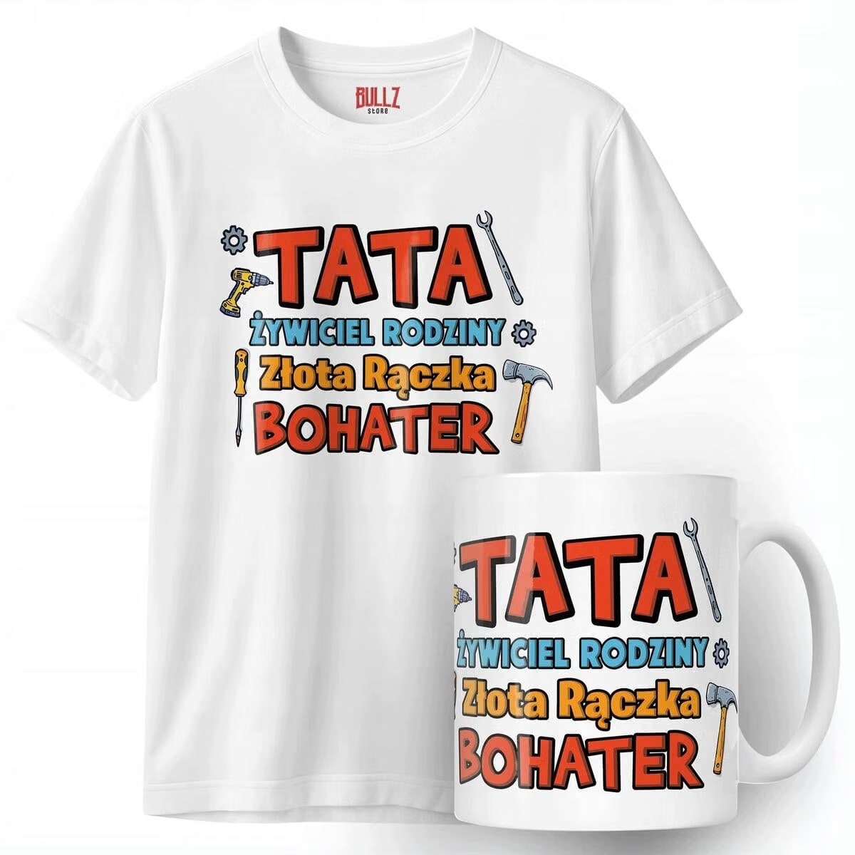 Zestaw Kubek + Koszulka Dzień Ojca Dla Taty Tata Majster Prezent