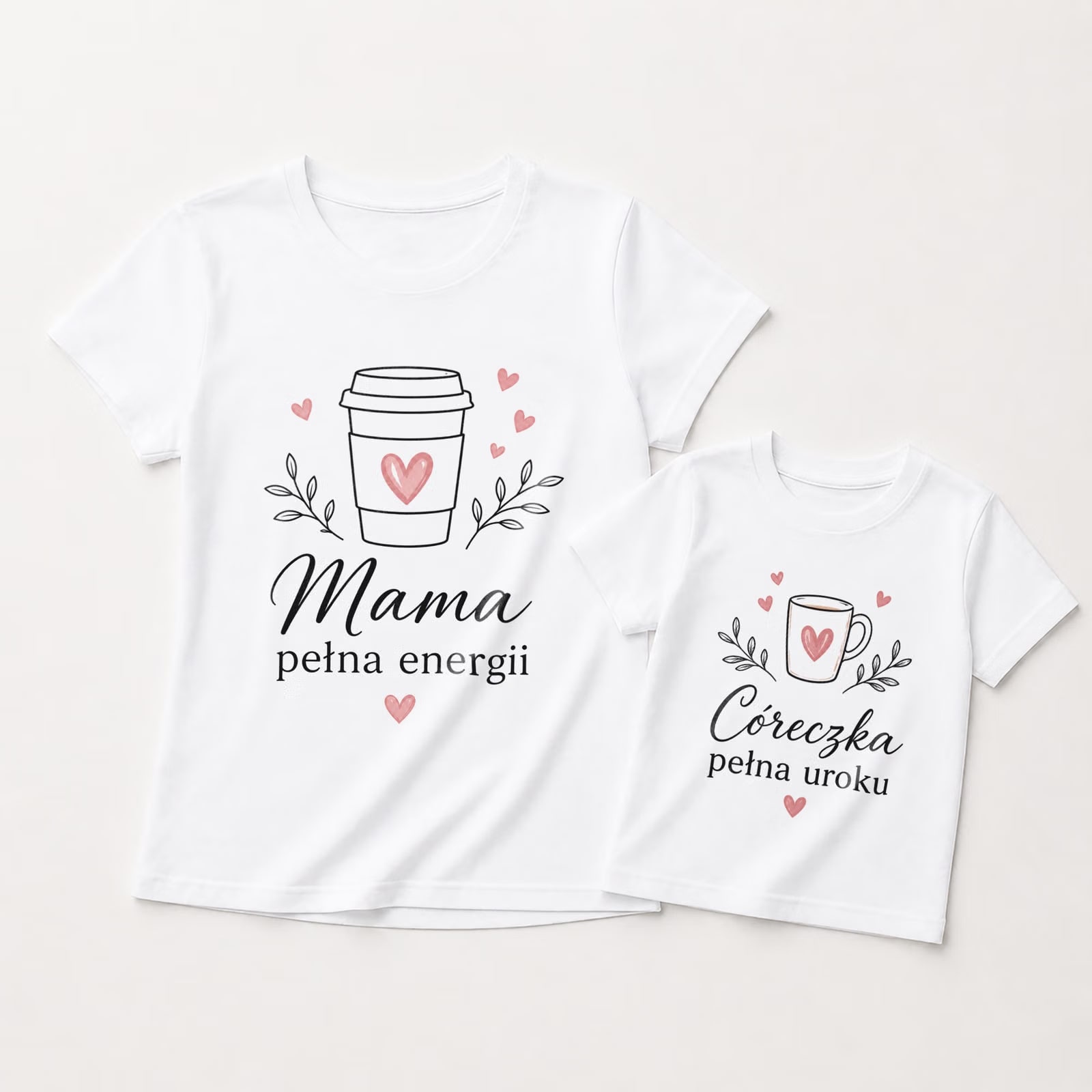 Komplet koszulek mama córka prezent na Dzień Matki zestaw rodzinny super