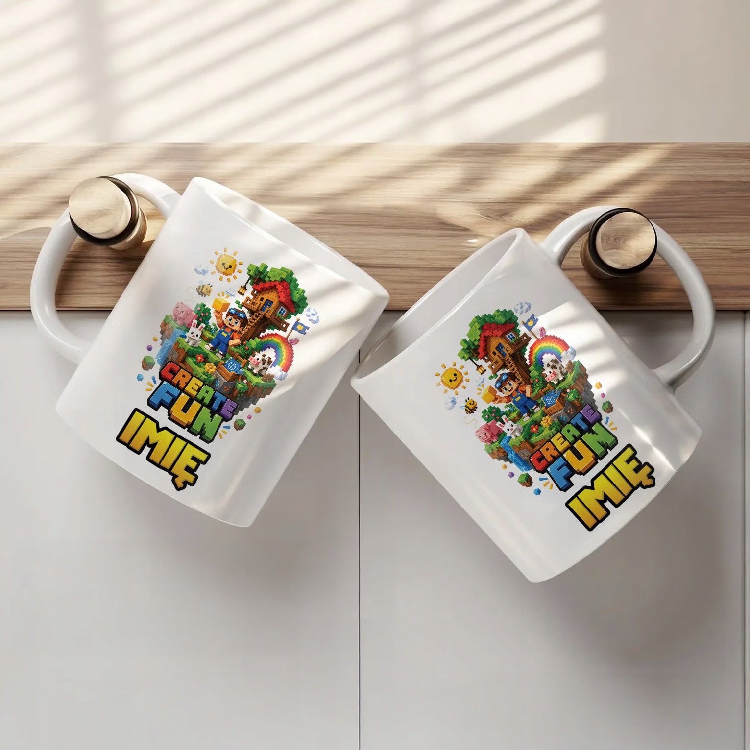 Zestaw Personalizowany Kubek Biały Poduszka gra Create Fun Prezent