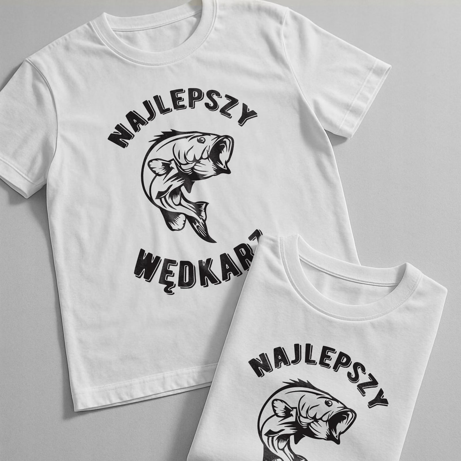 Koszulka biała męska Dla Wędkarza Wędkowanie Ryby Prezent r. 3XL