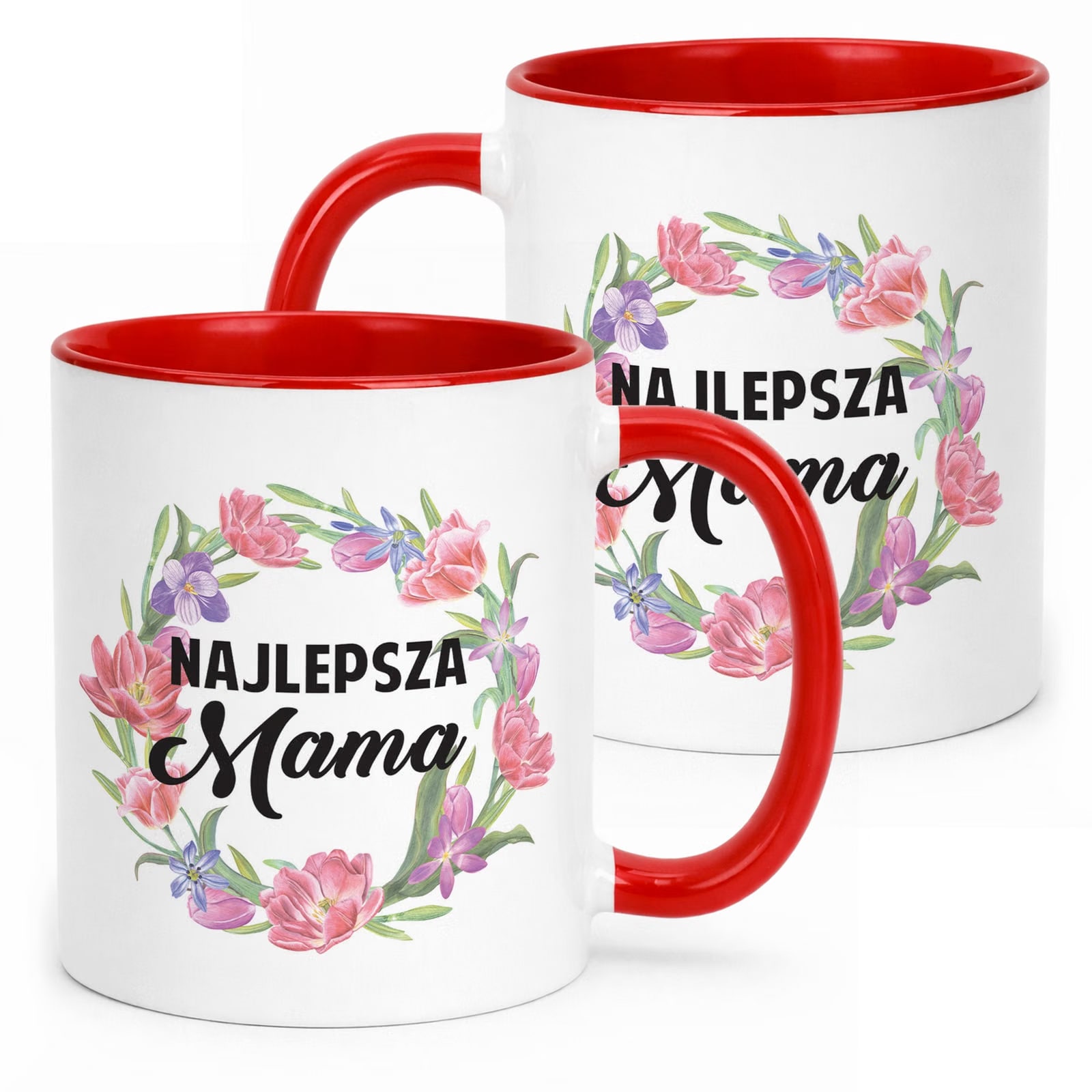 Kubek Czerwony Dzień Matki Dla Mamy Prezent Najlepsza Mama
