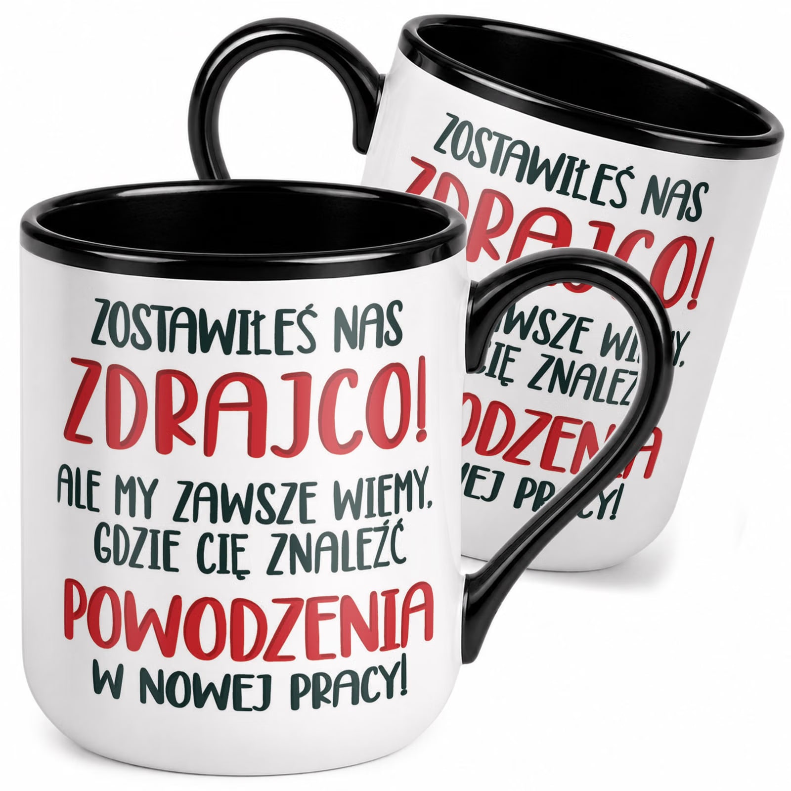 Kubek z nadrukiem Premium Czarny Pożegnanie Odejście z Pracy Prezent