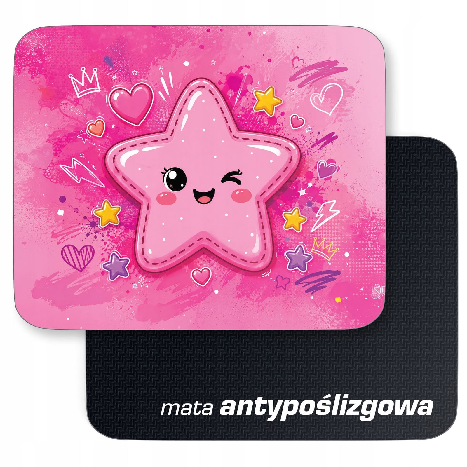 Podkładka pod mysz z nadrukiem Kawaii Gwiazdka dla graczy