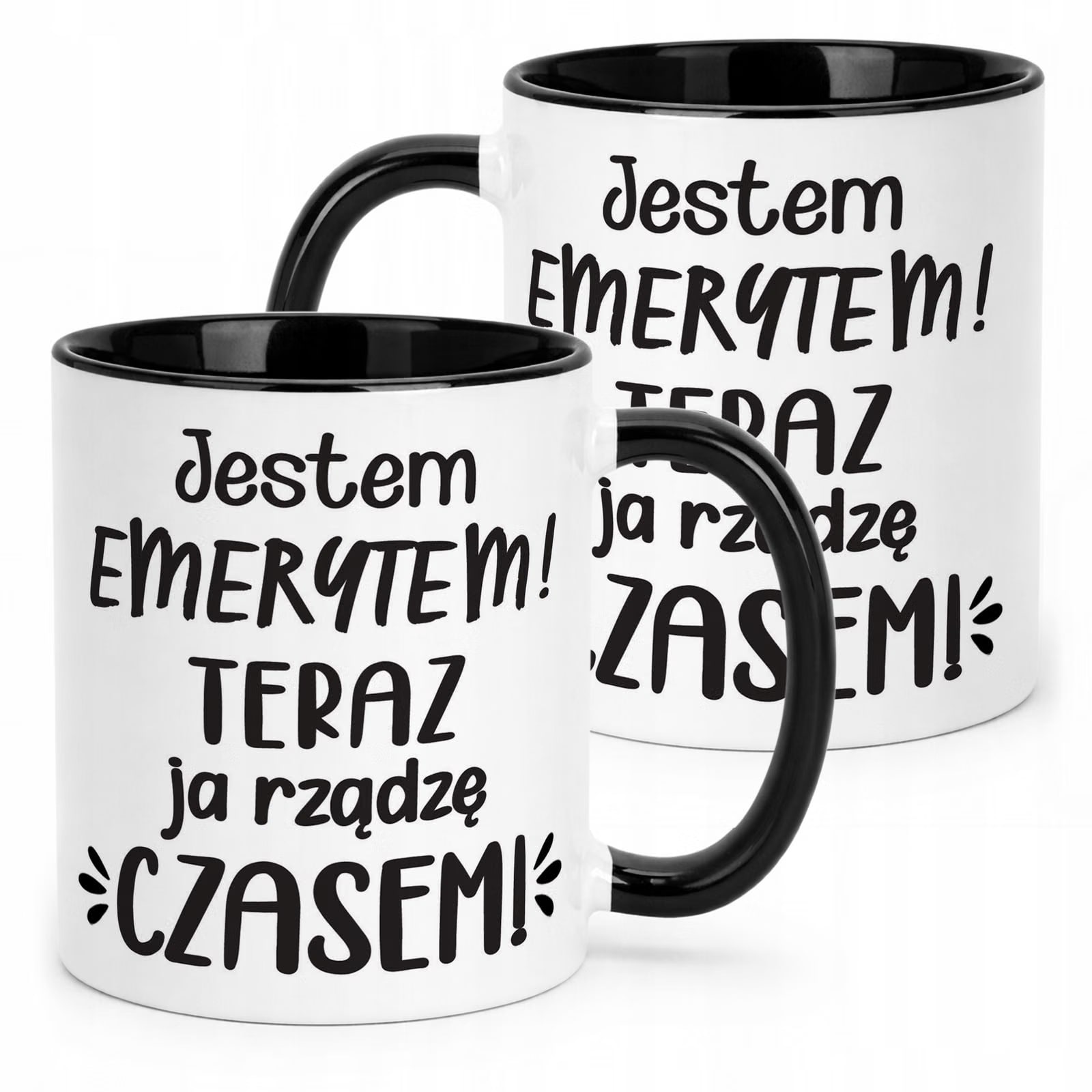 Kubek Czarny z okazji Emerytury Dla Emeryta Prezent Upominek
