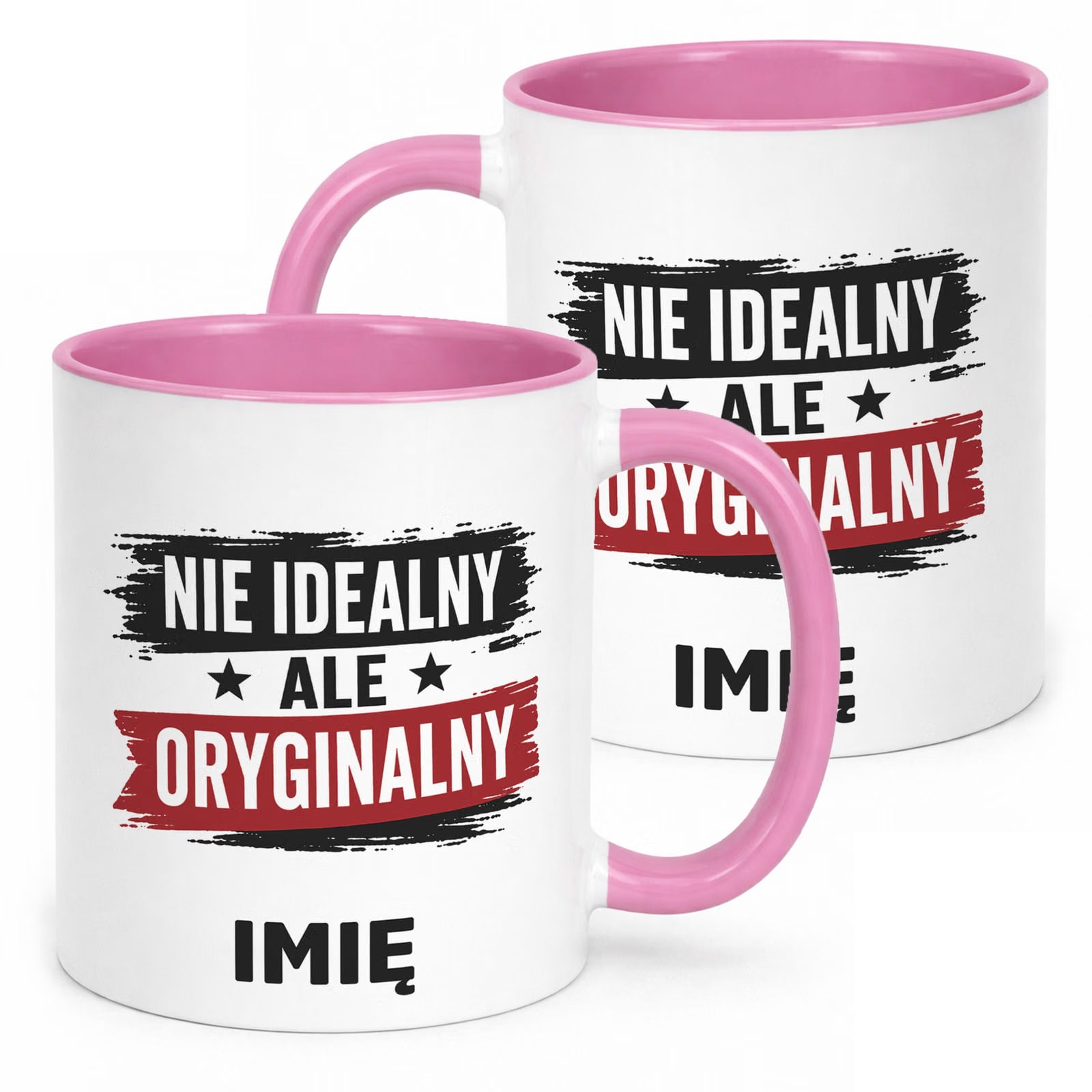 Różowy Kubek personalizowany z nadrukiem Dzień Chłopaka Mężczyzny Prezent
