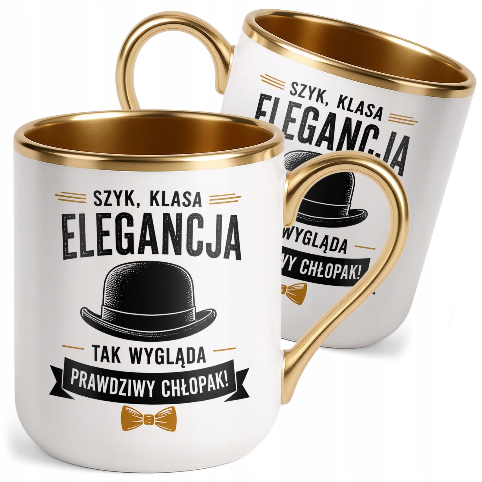 Kubek z nadrukiem Premium Złoty Dzień Chłopaka Mężczyzny Prezent