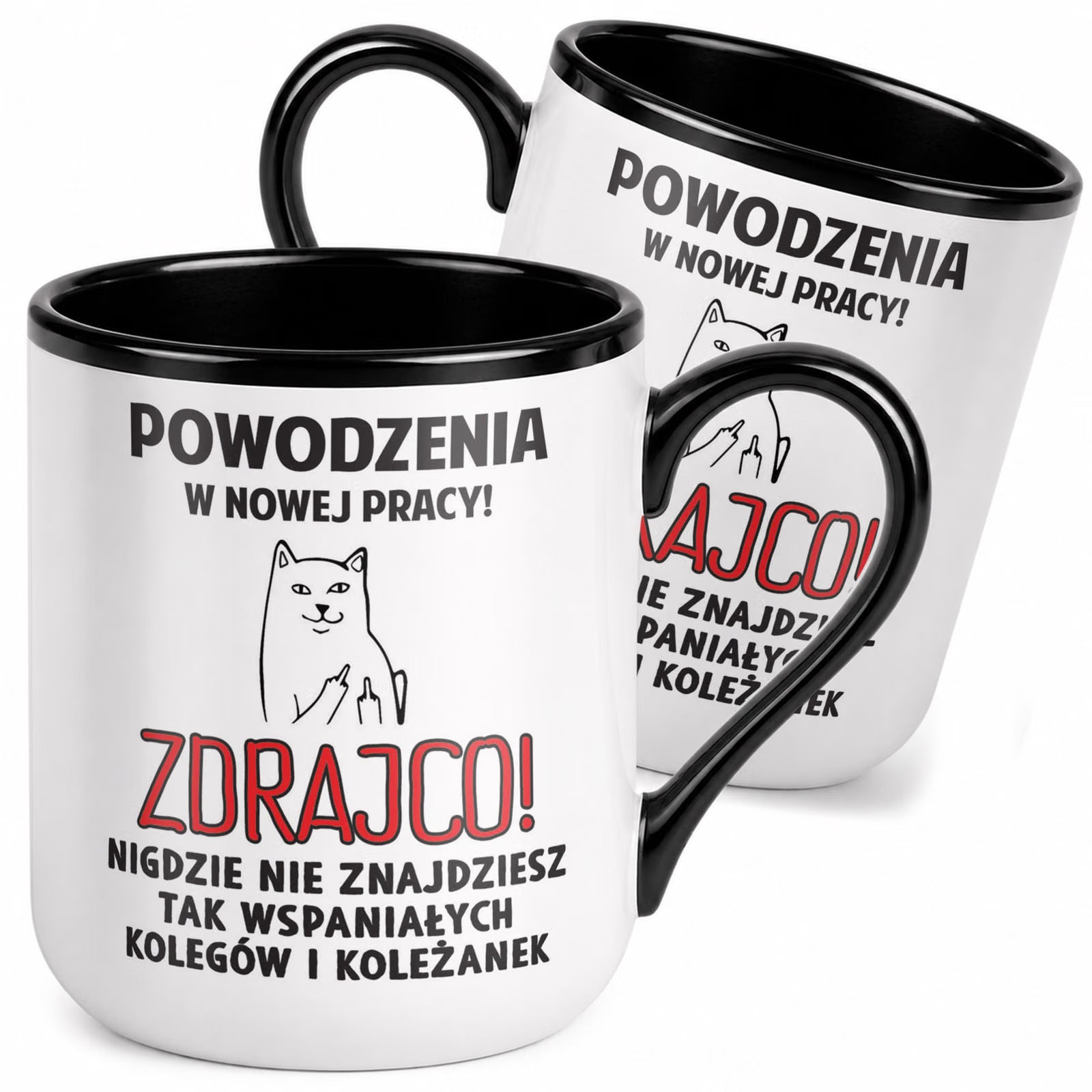 Kubek z nadrukiem Premium Czarny Pożegnanie Odejście z Pracy Prezent