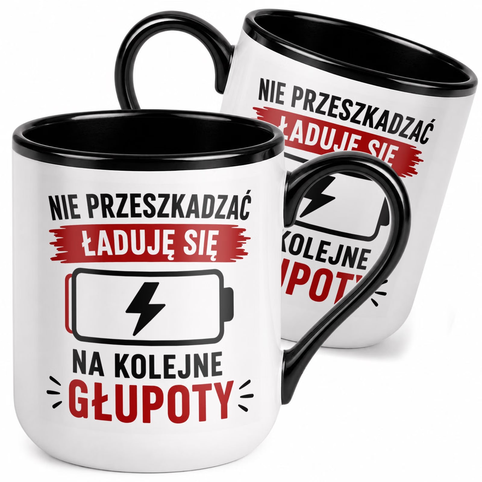 Kubek z nadrukiem Premium Czarny Dzień Chłopaka Dla Mężczyzny Prezent