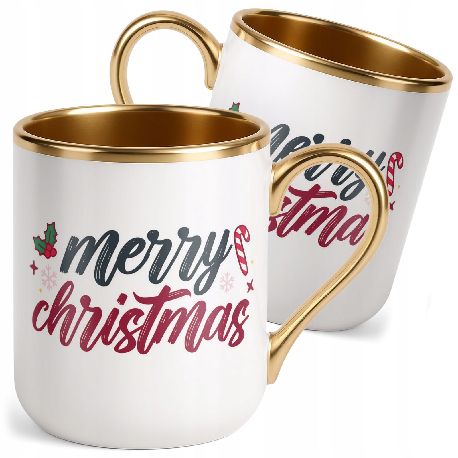 Kubek Premium Złoty Boże Narodzenie Mikołajki Merry Christmas Prezent