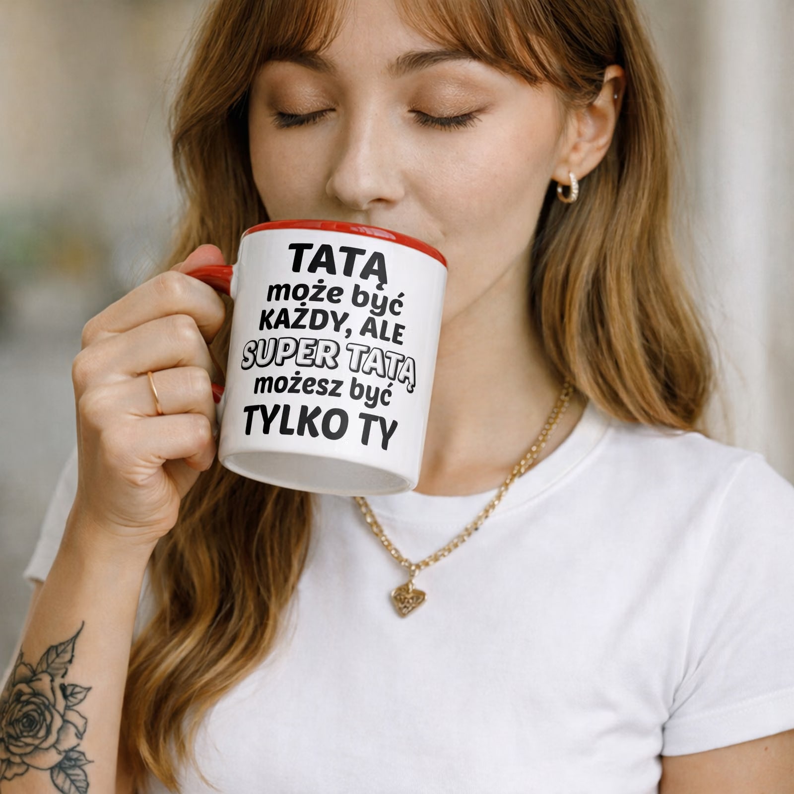 Kubek ceramiczny Dzień Ojca Dla Taty Tatą Może Być Każdy Prezent