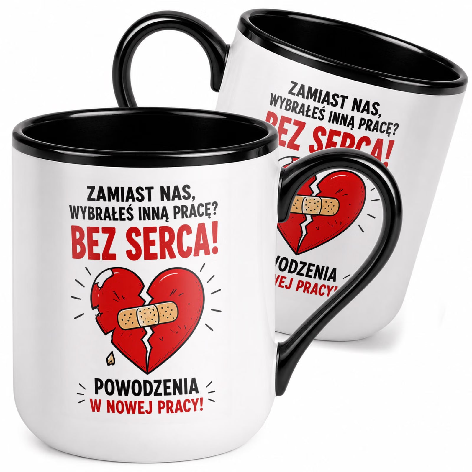 Kubek z nadrukiem Premium Czarny Pożegnanie Odejście z Pracy Prezent