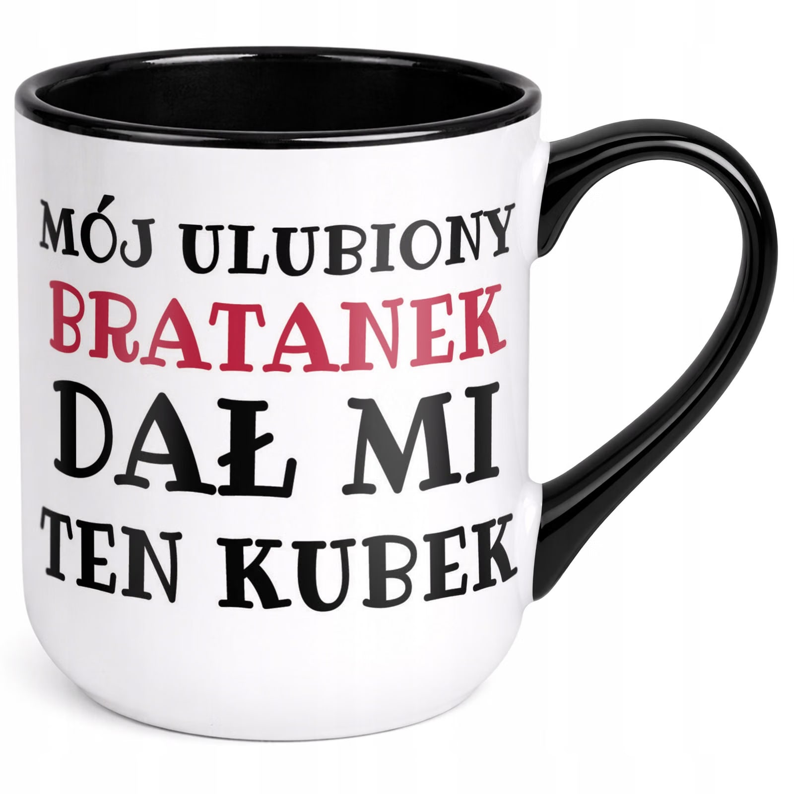 Kubek z nadrukiem Premium Czarny Dla Cioci Dla Wujka Upominek Prezent