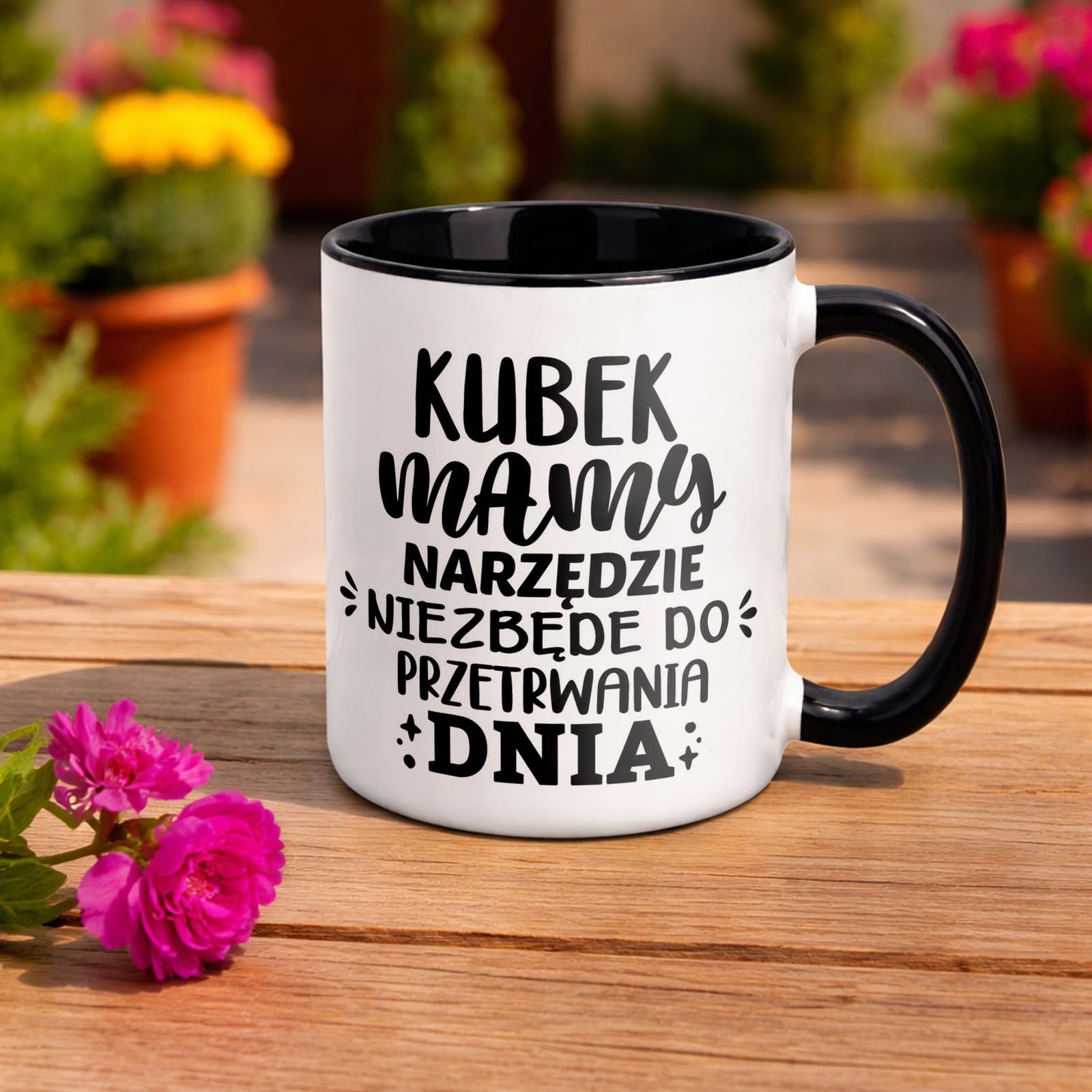 Kubek Czarny Dzień Matki Dla Mamy Prezent Narzędzie Do Przetrwania