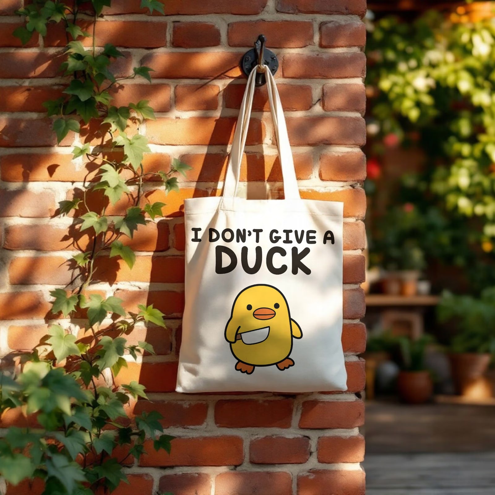 Torba bawełniana na zakupy I Don’t Give A Duck Zabawny Prezent