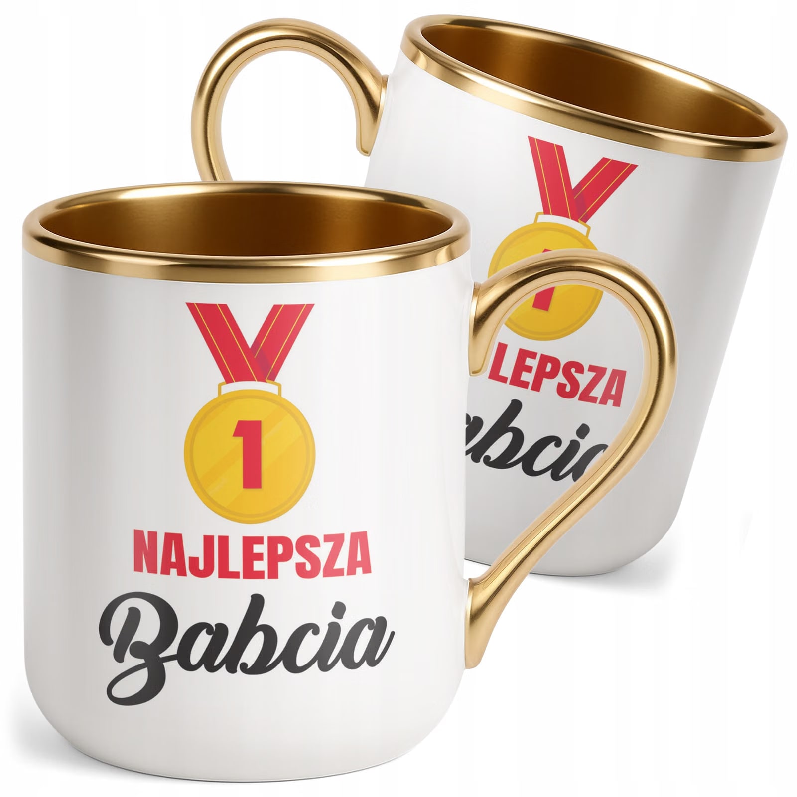 Kubek Premium Złoty Dzień Babci Dla Babci Prezent Upominek