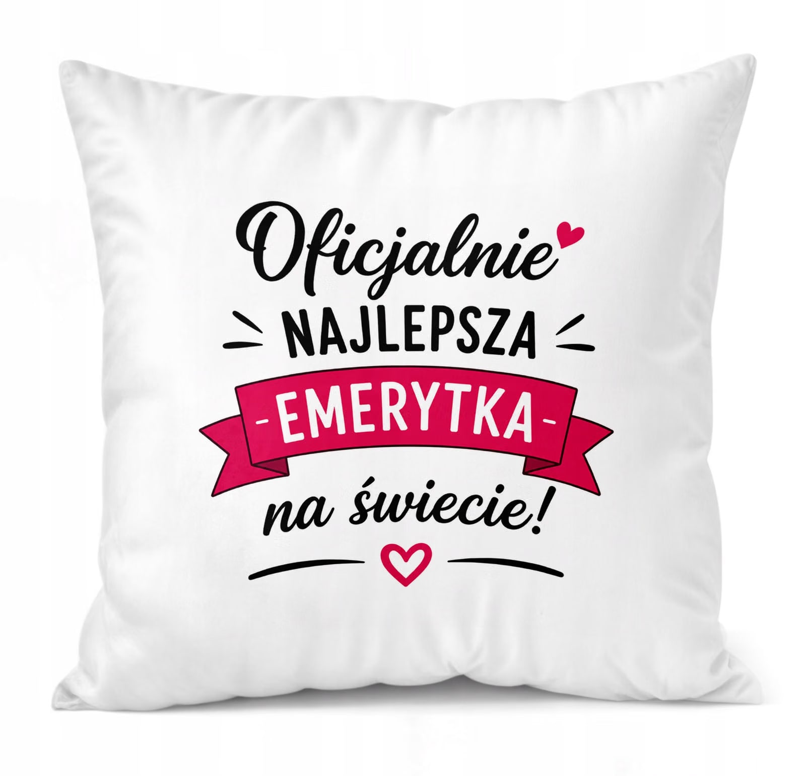 Poduszka Jasiek 38x38cm z Nadrukiem Emerytura Dla Emerytki Prezent