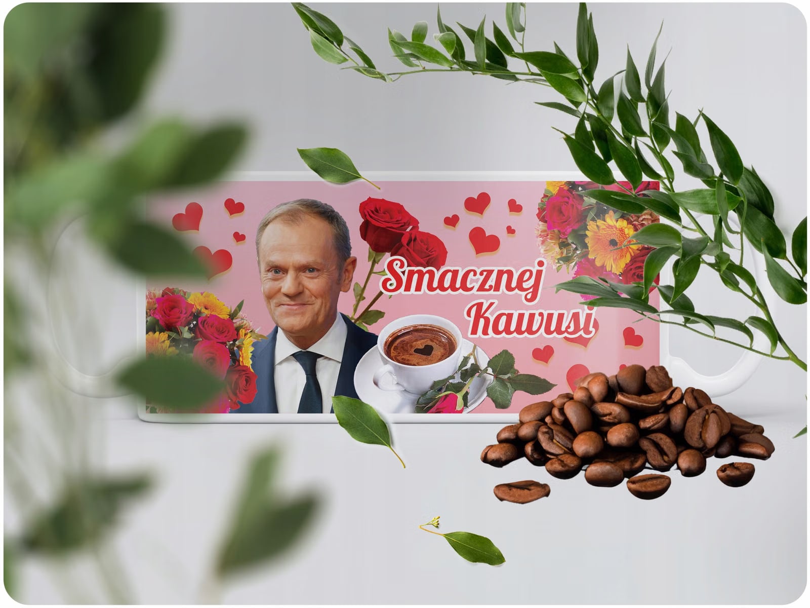 Kubek Donald Tusk Smacznej Kawusi
