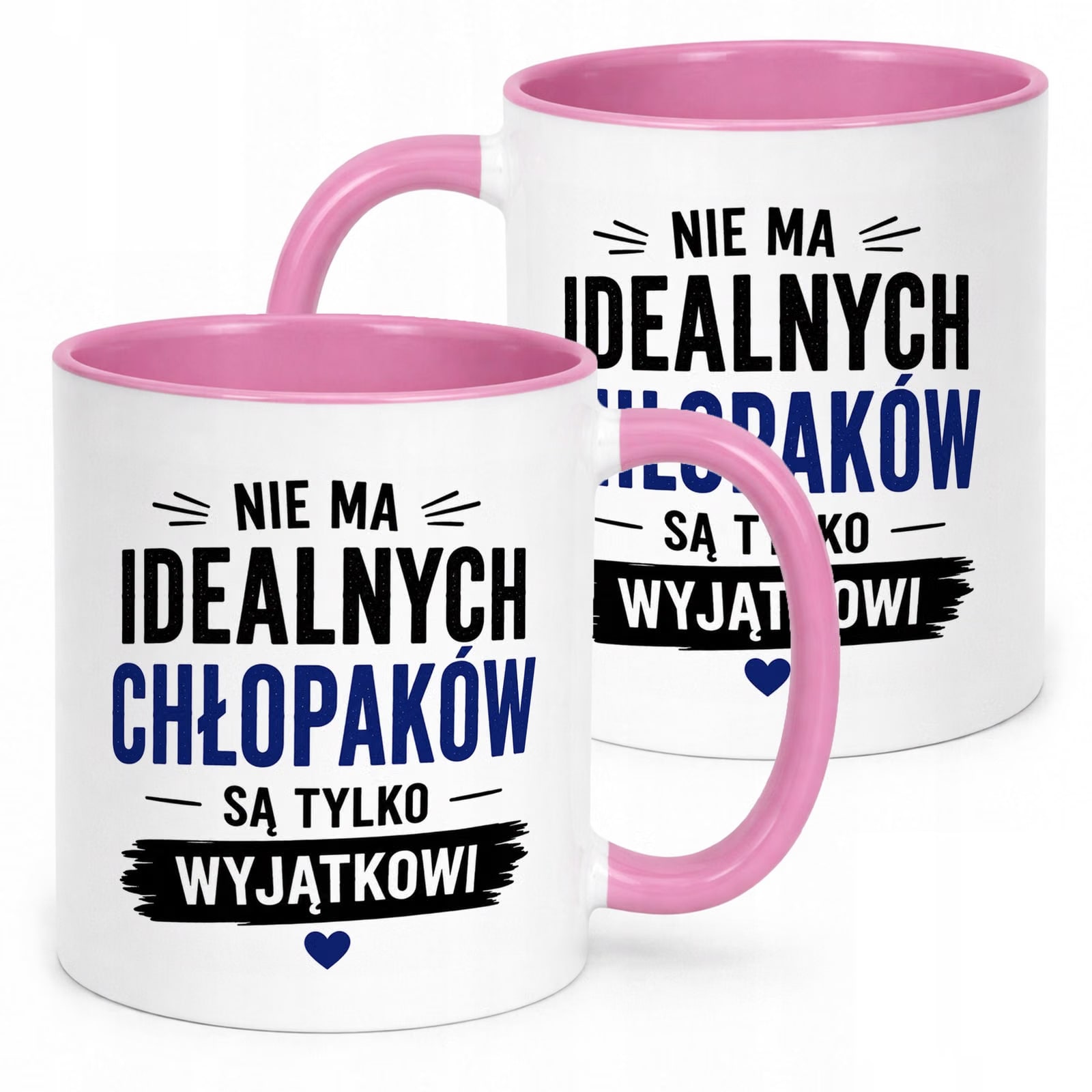 Różowy Kubek z nadrukiem Dzień Chłopaka Mężczyzny Upominek Prezent