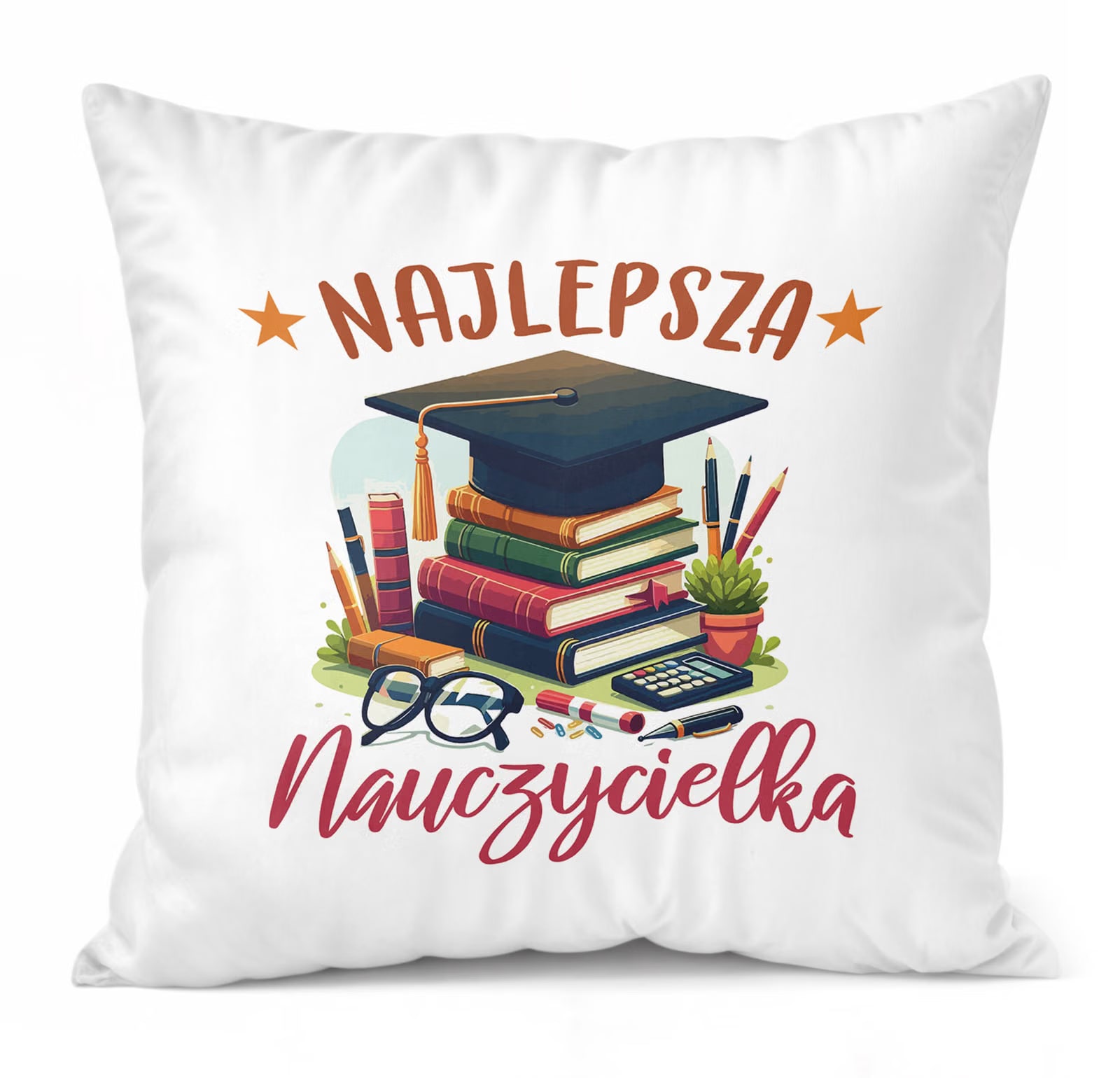 Poduszka Jasiek 38x38cm z Nadrukiem Dzień Nauczyciela Prezent Upominek
