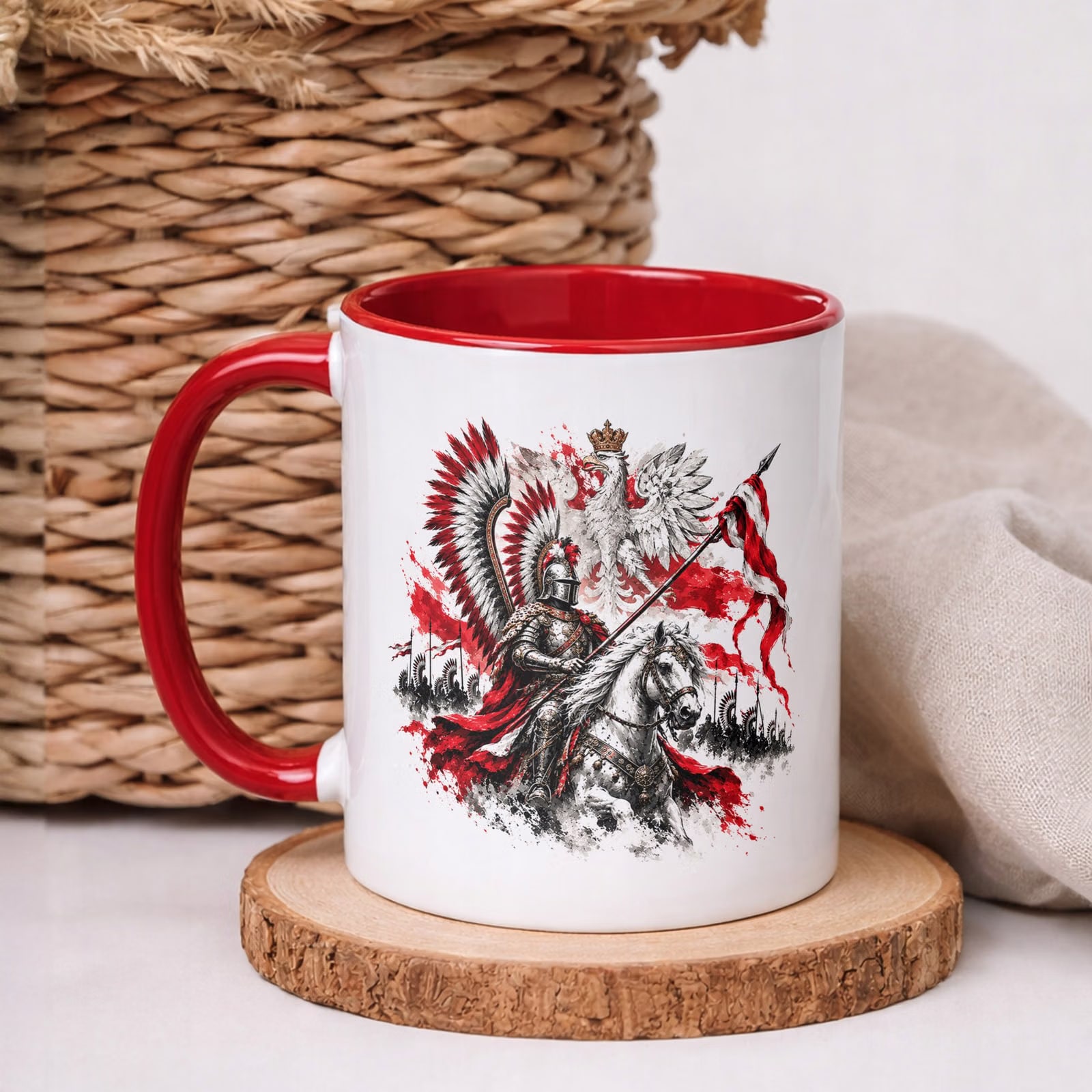 Kubek Czerwony z Nadrukiem Patriotyczny Święto Niepodległości Polska