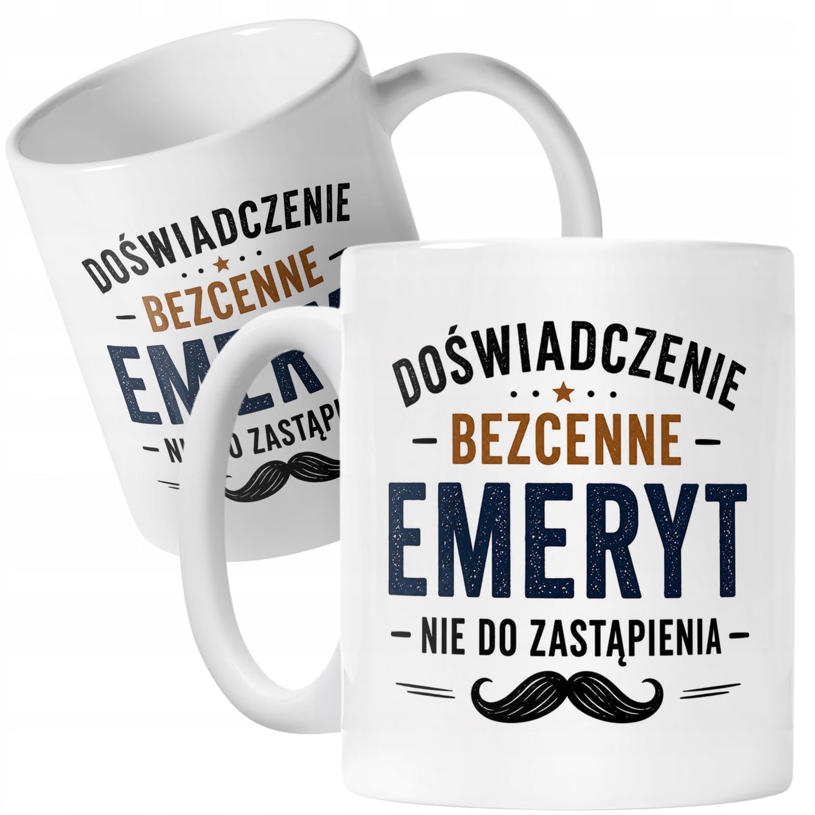 Biały Kubek z nadrukiem Emerytura Dla Emeryta Upominek Prezent