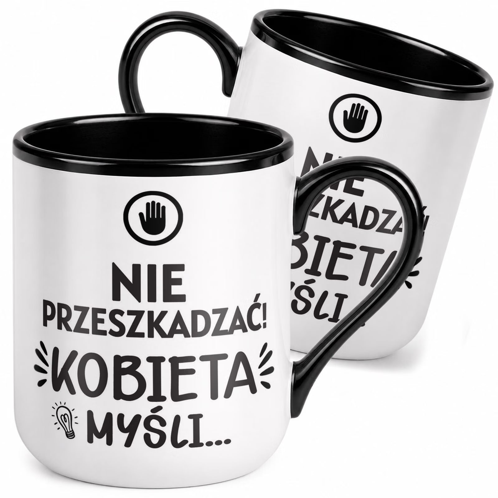 Kubek z nadrukiem Premium Czarny Dzień Kobiet Dla Kobiety Upominek Prezent