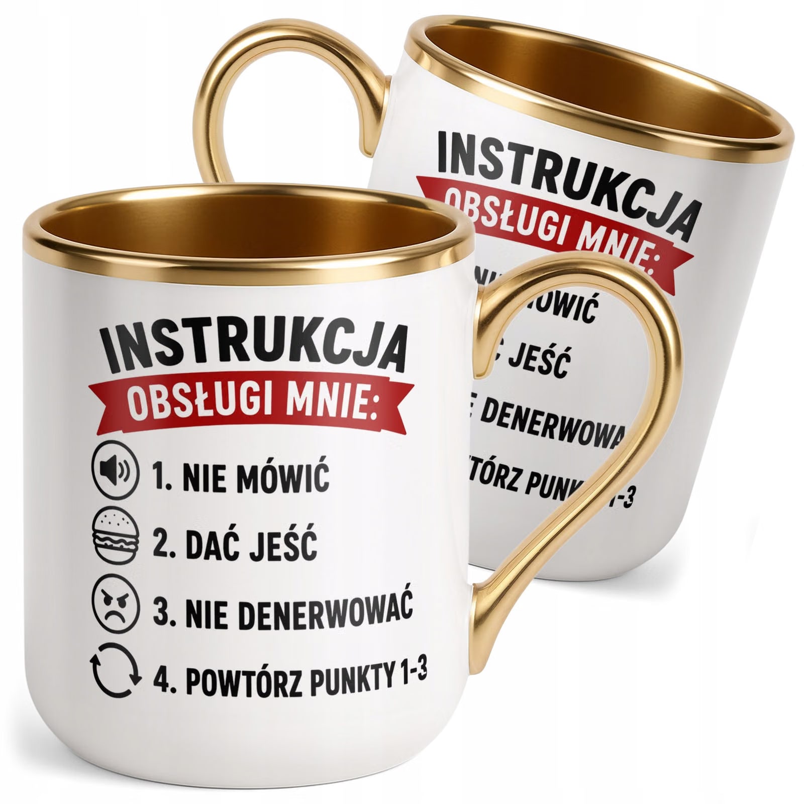 Kubek z nadrukiem Premium Złoty Dzień Chłopaka Mężczyzny Prezent