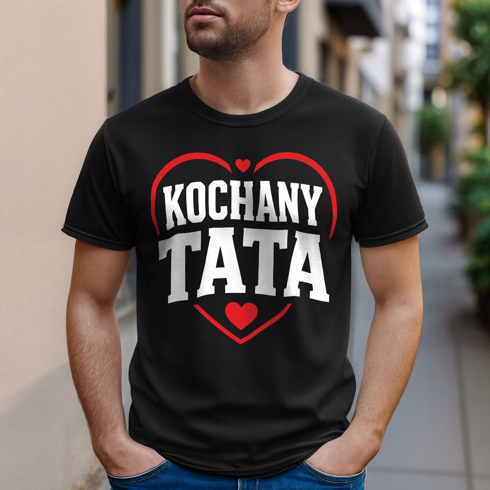 Koszulka czarna męska Dzień Ojca upominek dla taty prezent r. 3XL