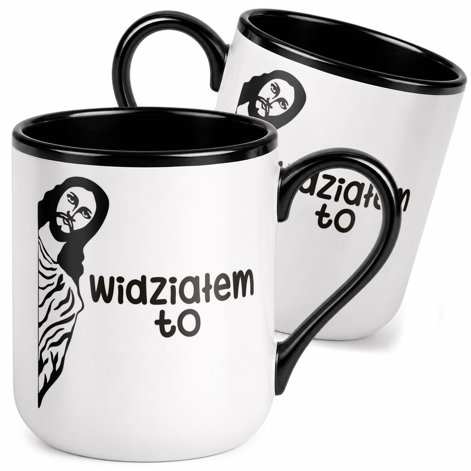 Kubek z nadrukiem Premium Czarny Widziałem To Upominek Prezent