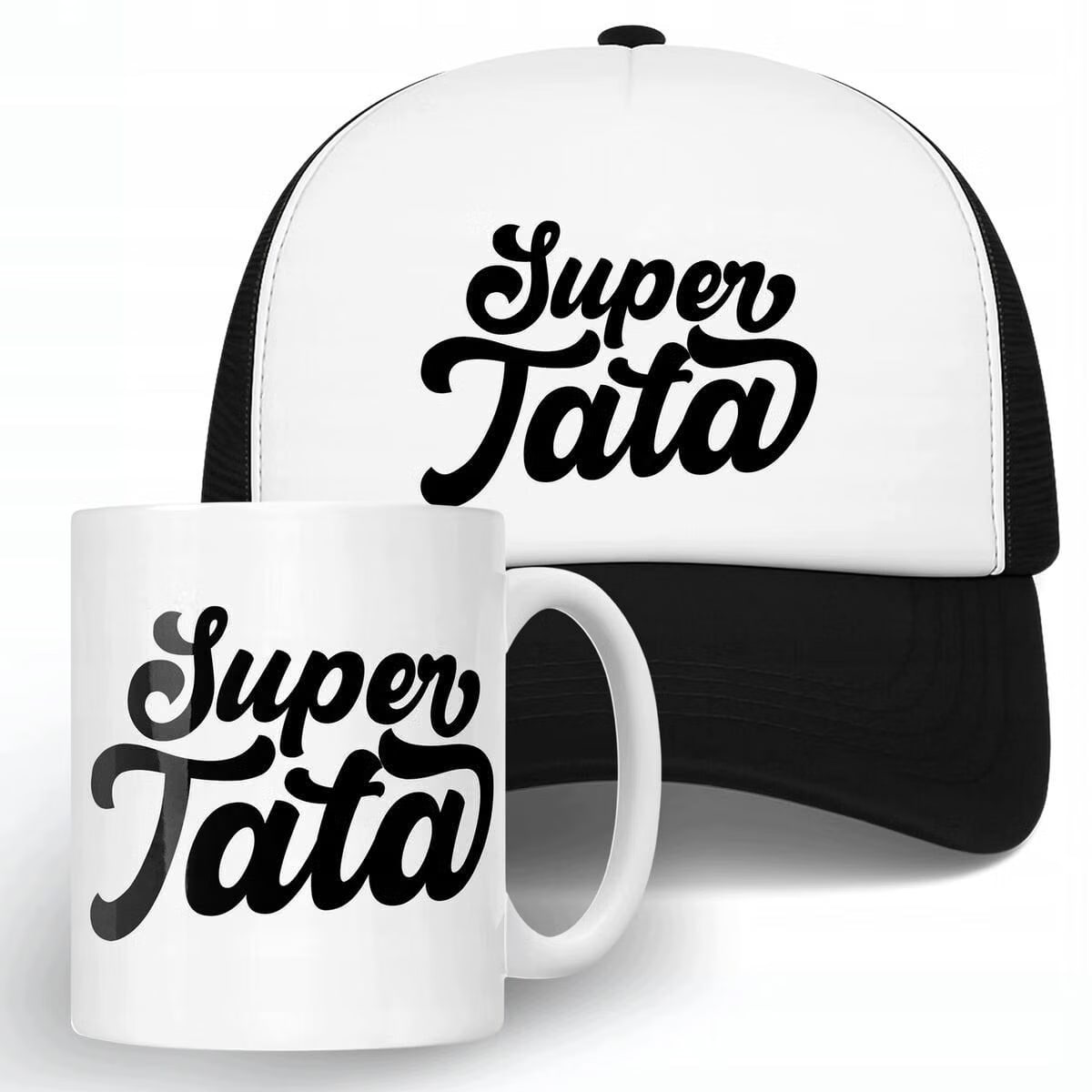 Zestaw Kubek + Czapka z daszkiem Dzień Ojca Dla Taty Super Tata Prezent
