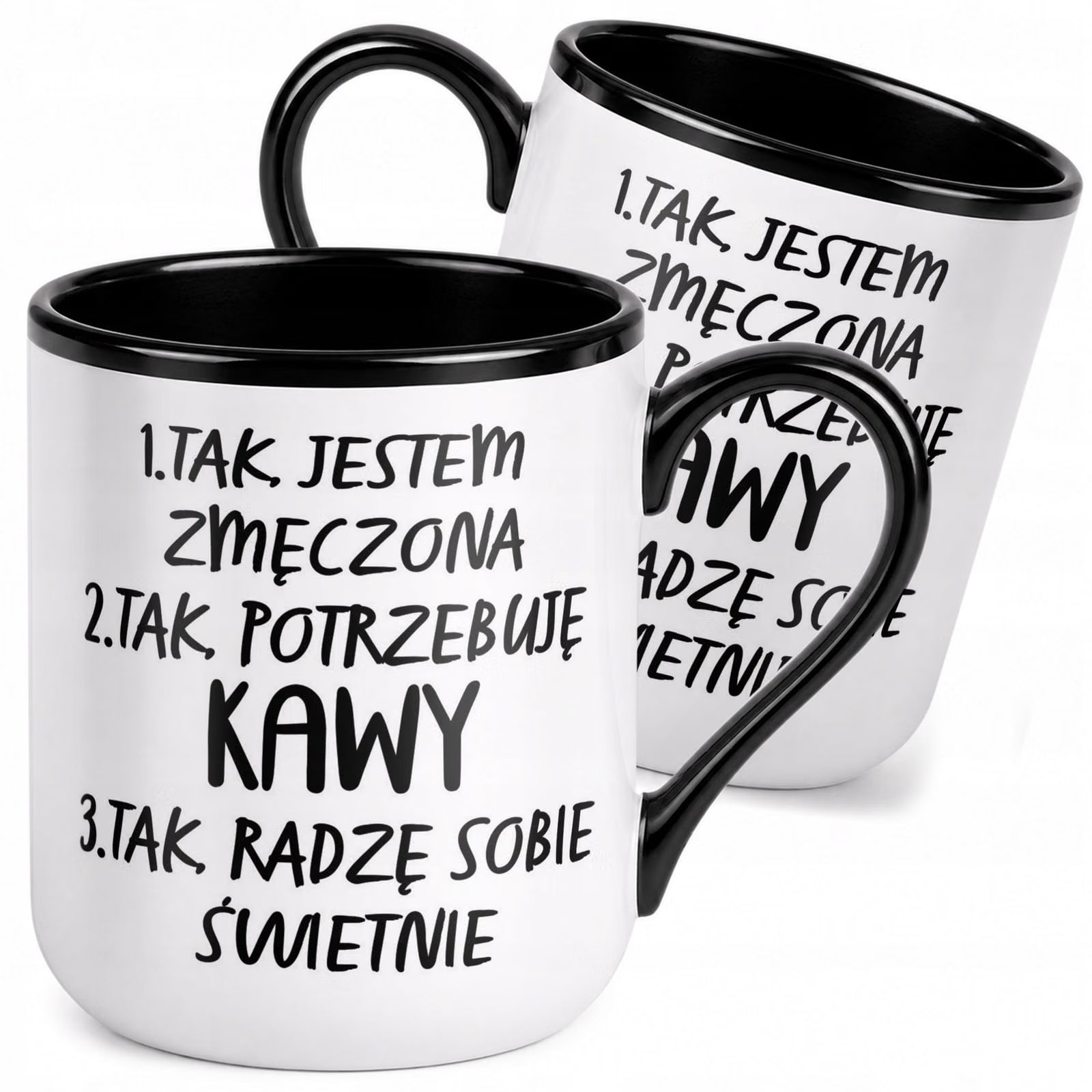 Kubek z nadrukiem Premium Czarny Dzień Kobiet Dla Kobiety Upominek Prezent