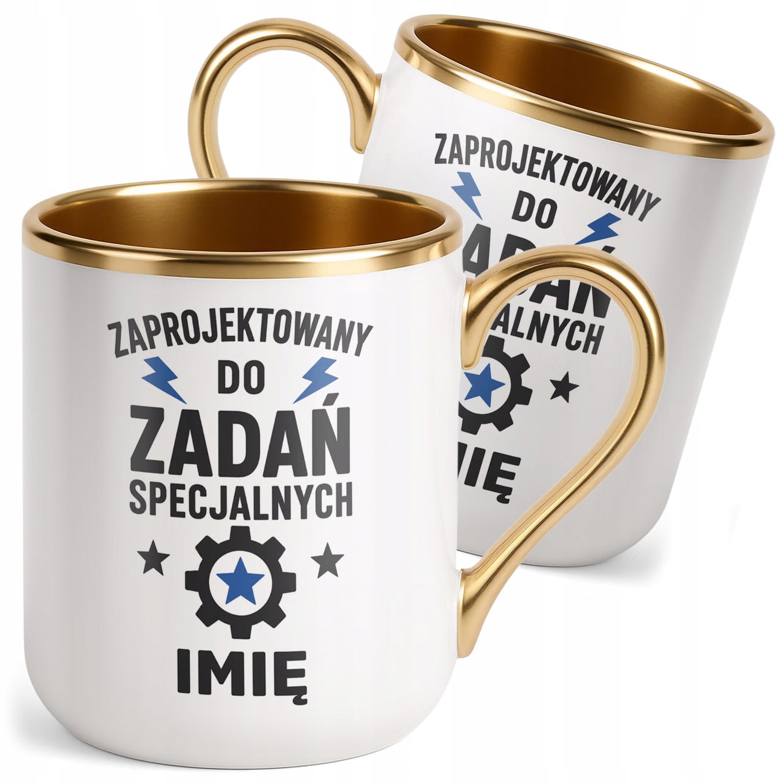 Kubek personalizowany z nadrukiem Premium Złoty Dzień Chłopaka