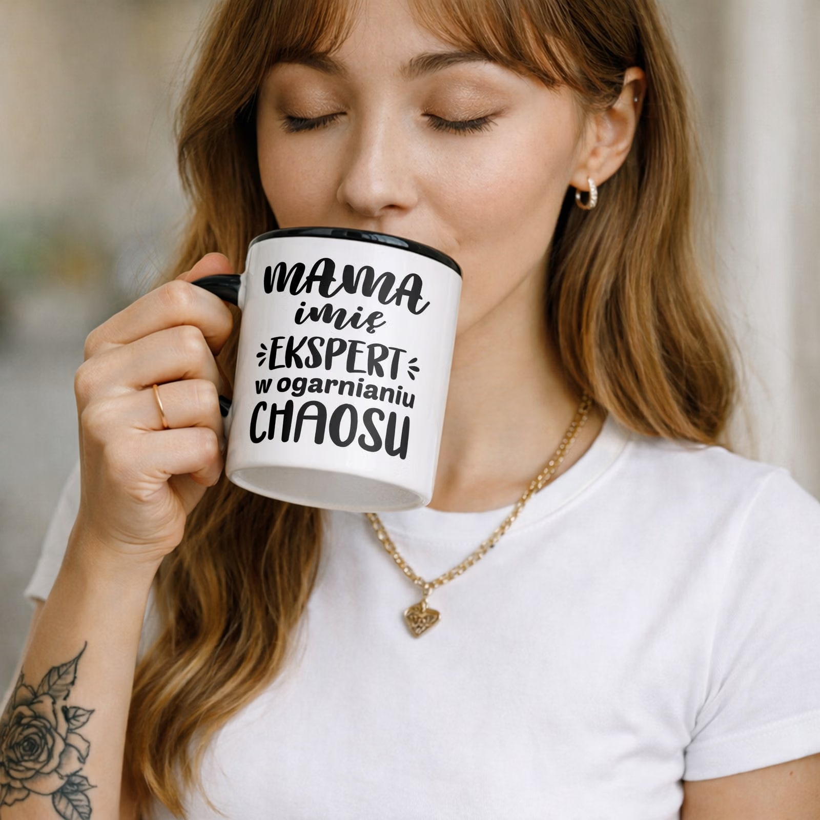 Kubek Czarny Personalizowany Dzień Matki Dla Mamy Prezent Upominek