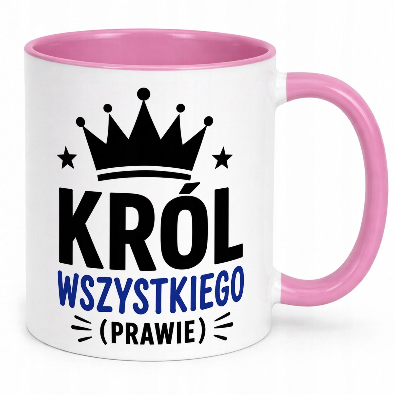 Różowy Kubek z nadrukiem Dzień Chłopaka Mężczyzny Upominek Prezent