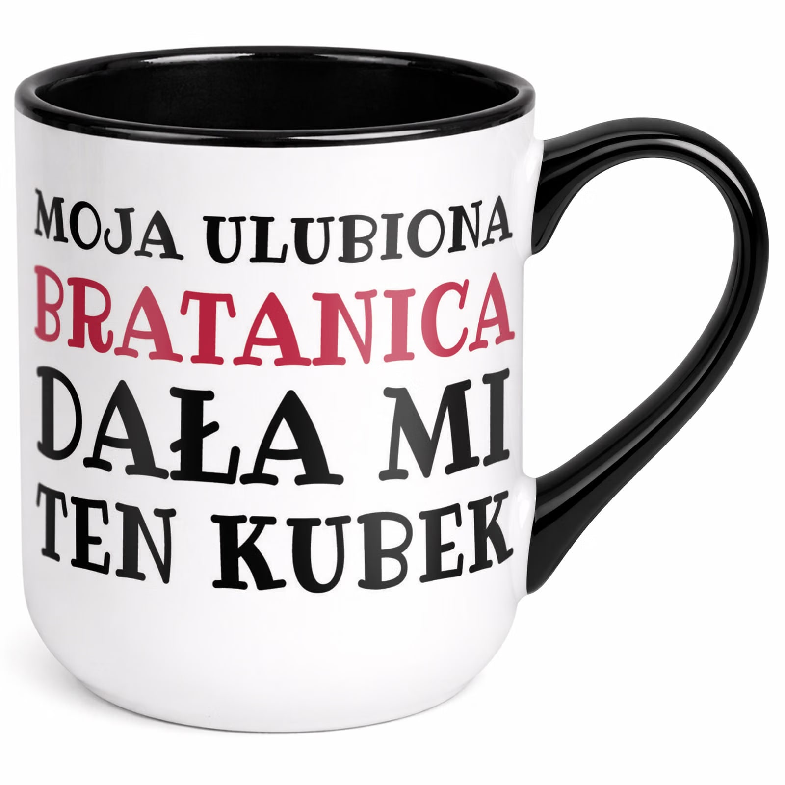 Kubek z nadrukiem Premium Czarny Dla Cioci Dla Wujka Upominek Prezent