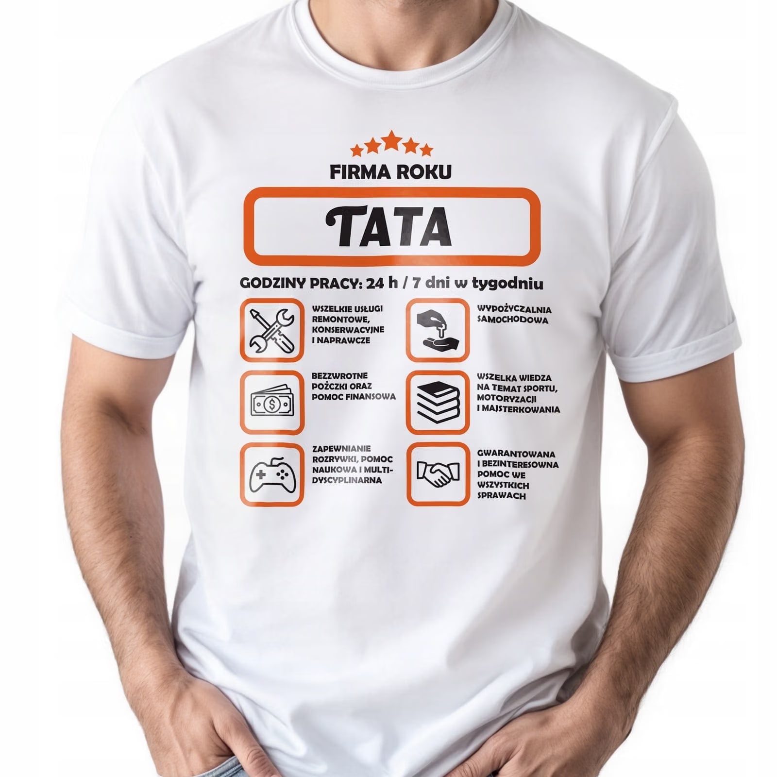 Zestaw Kubek + Koszulka Dzień Ojca Dla Taty Firma Tata Prezent Upominek