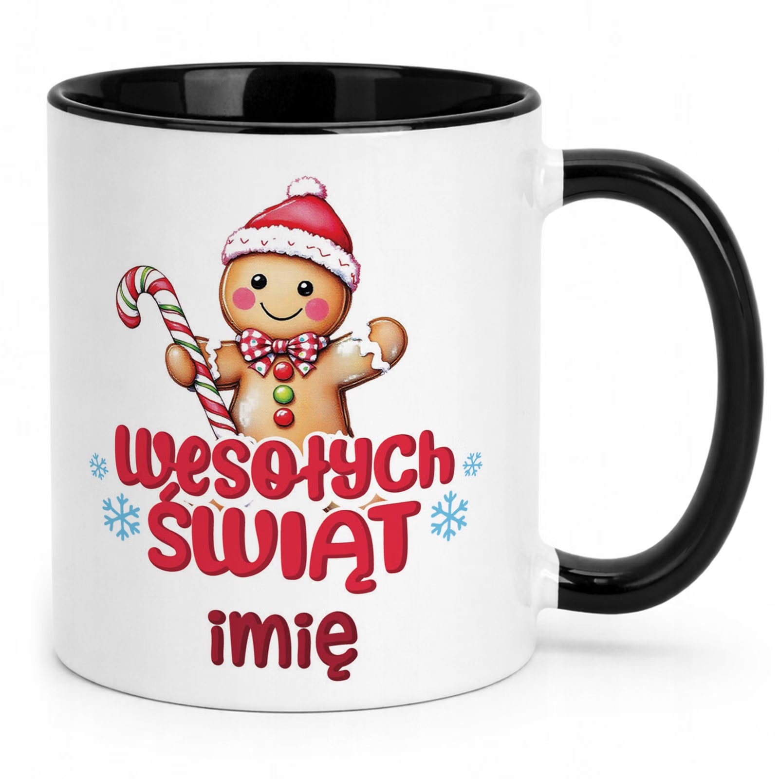 Kubek Czarny Personalizowany z Nadrukiem Boże Narodzenie Święta Prezent