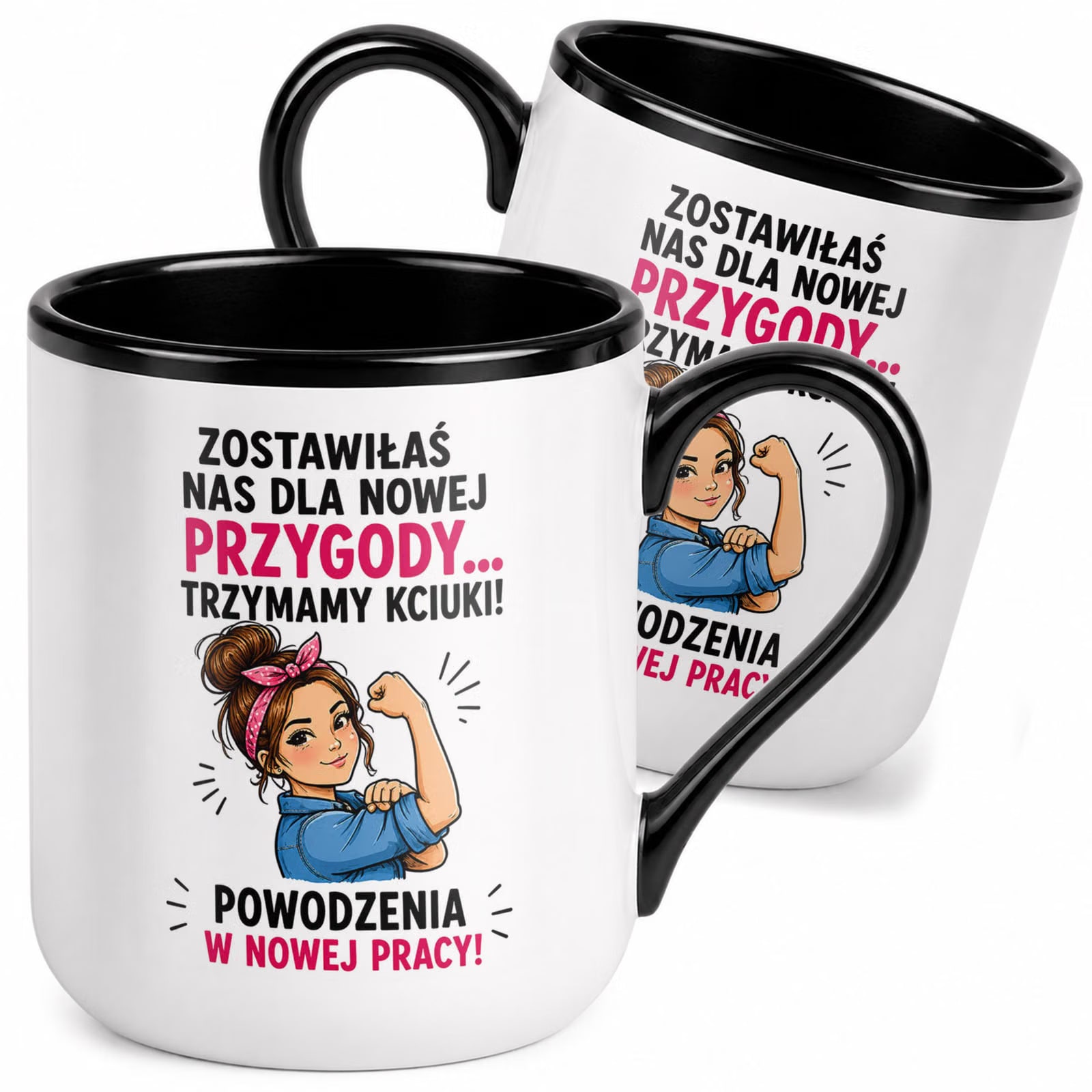 Kubek z nadrukiem Premium Czarny Pożegnanie Odejście z Pracy Prezent