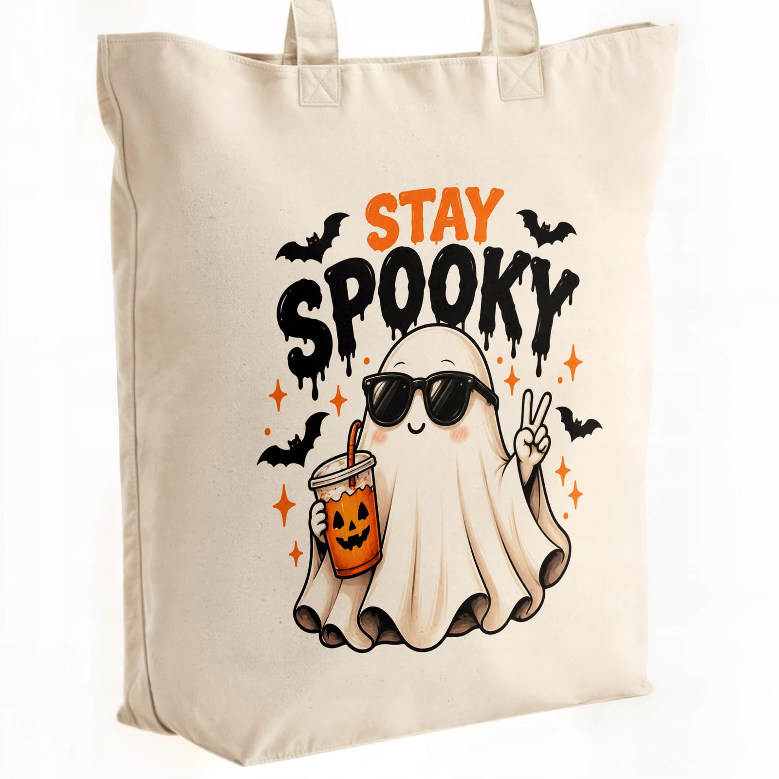 Torba shopper bawełniana premium halloween na zakupy z nadrukiem