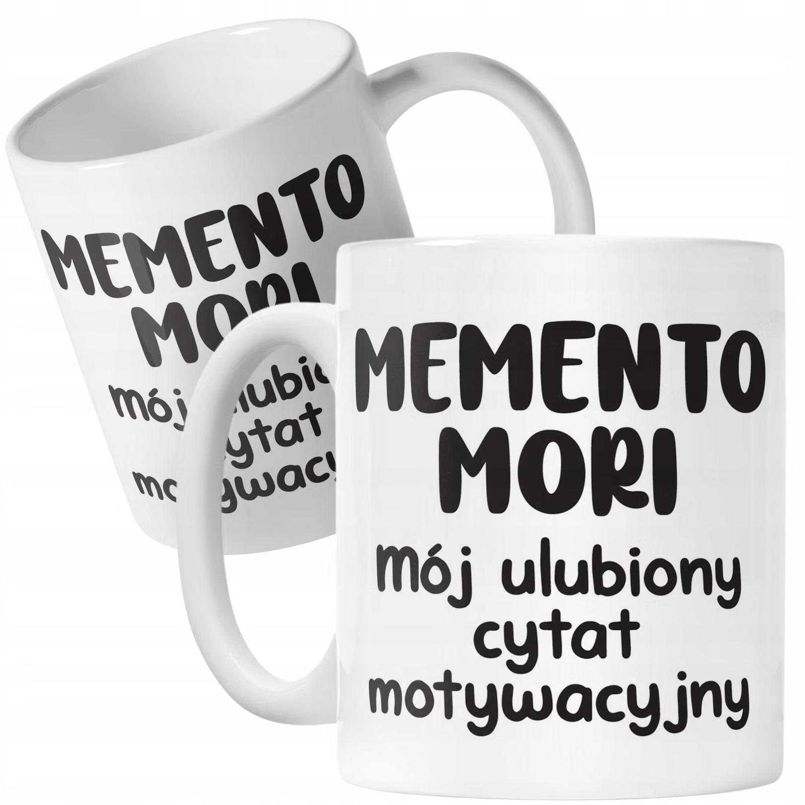 Kubek ceramiczny Memento Mori Cytat Motwywacyjny Śmieszny Zabawny Prezent