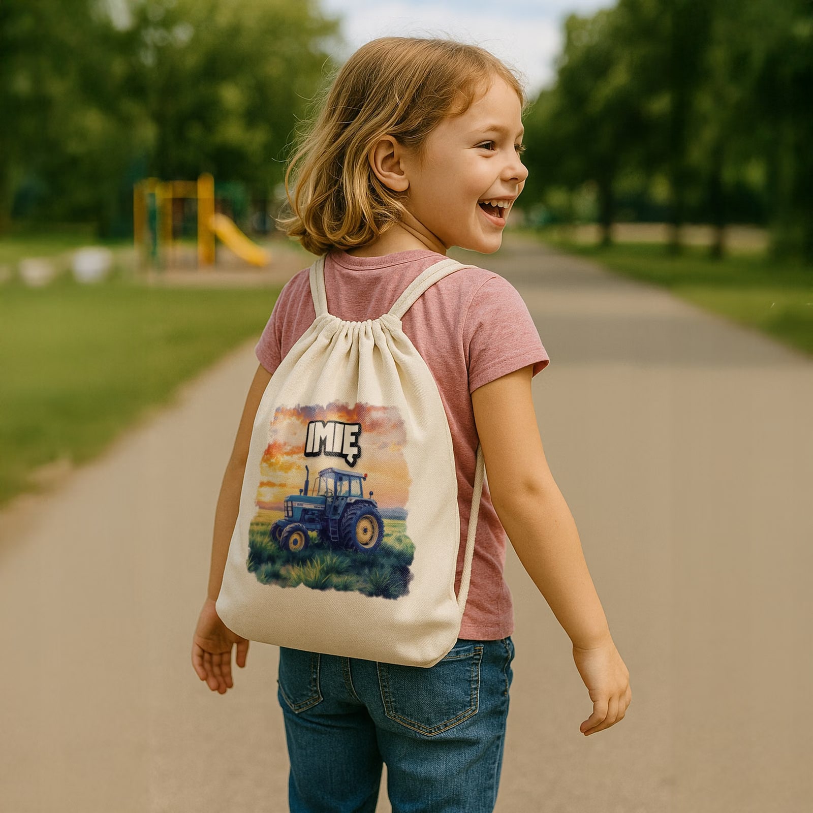 Zestaw personalizowany Kubek + Plecak Dla Fanów Traktorów Rolników Prezent