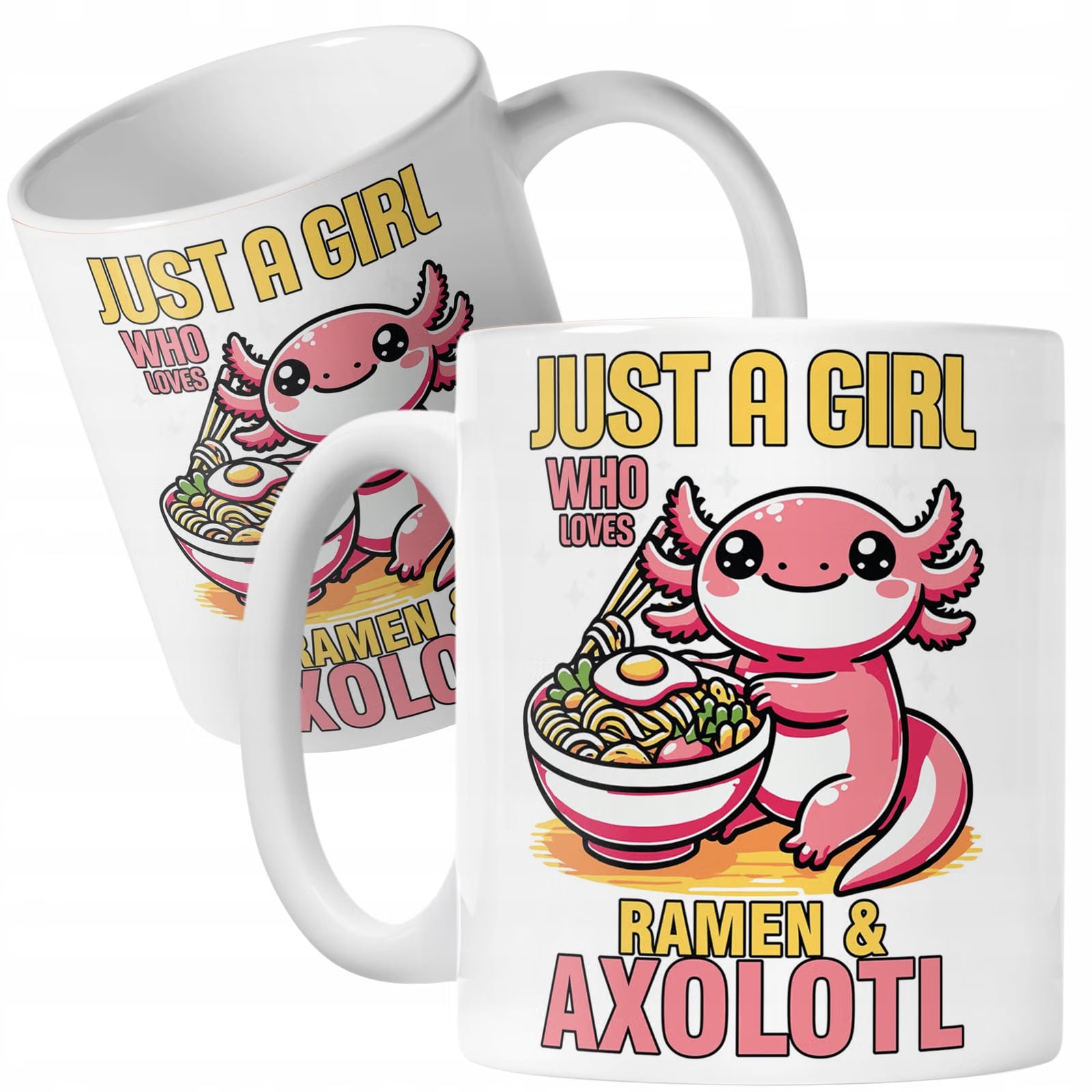 Prezentowy kubek 330ml dla dzieci Aksolotl Axolotl Różowy Zwierzak Viral