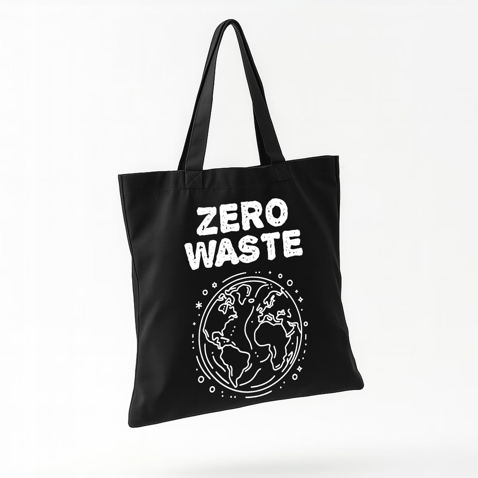 Torba bawełniana czarna na zakupy Eco Ekologia Przyroda Prezent