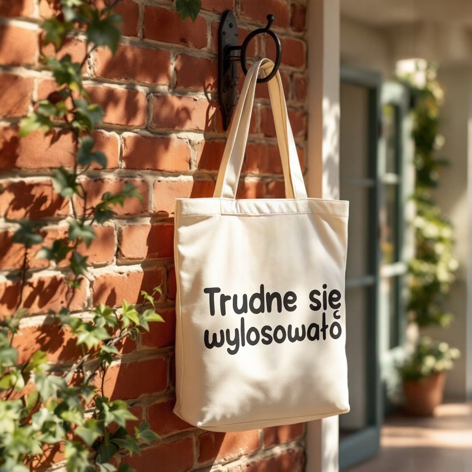 Torba bawełniana premium Trudne Się Wylosowało Zabawny Prezent