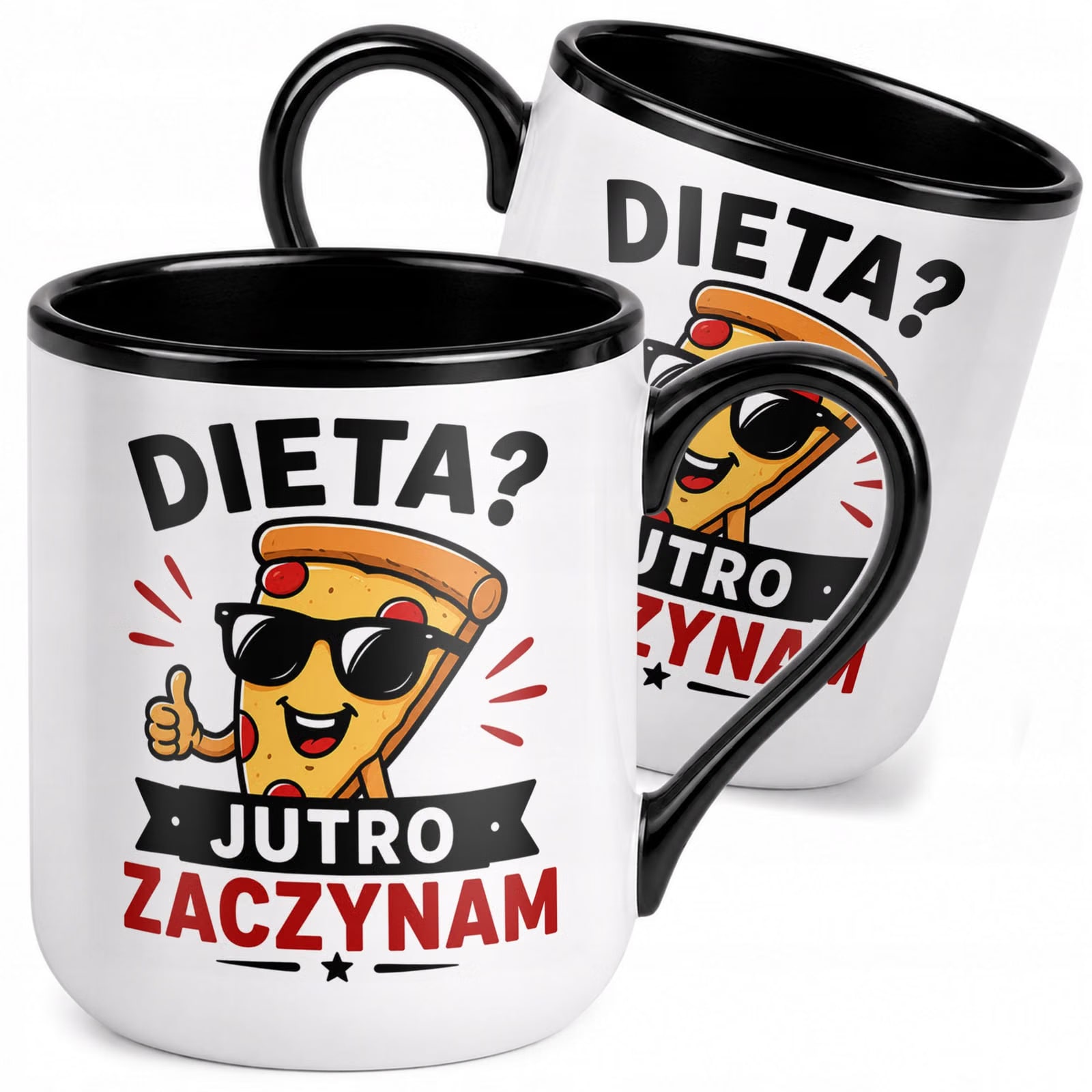 Kubek z nadrukiem Premium Czarny Dzień Chłopaka Dla Mężczyzny Prezent