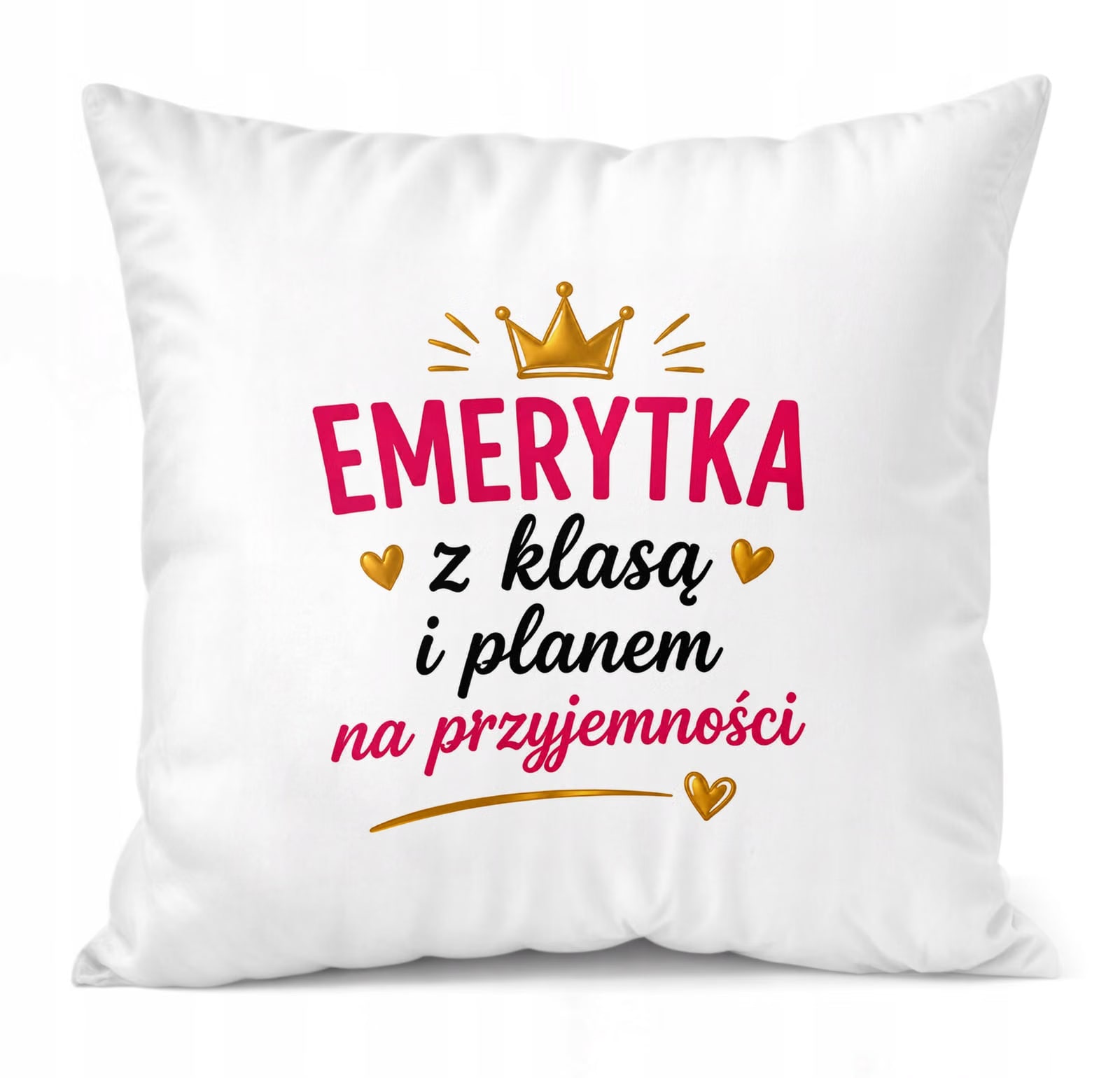 Poduszka Jasiek 38x38cm z Nadrukiem Emerytura Dla Emerytki Prezent