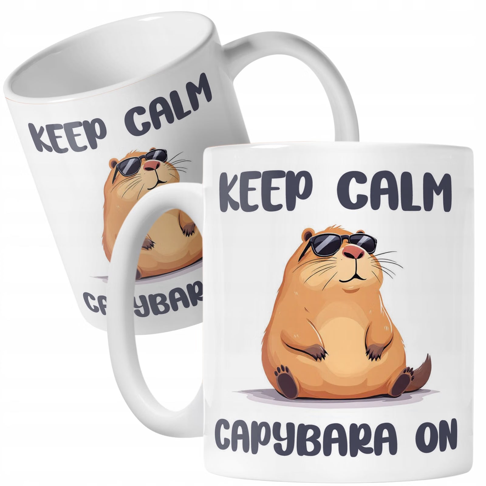 Kubek ceramiczny Kapibara Capybara Zwierzak Słodki Dla Dzieci Prezent